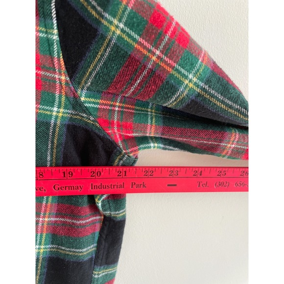 J. Crew Classic Plaid Flannel Shirt Red Green Size L Women's Size Small Men's - Picture 5 of 5